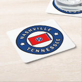 Nashville Tennessee Kartonnen Onderzetters (Schuin)