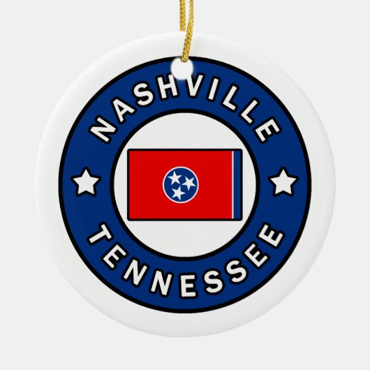 Nashville Tennessee Keramisch Ornament (Voorkant)