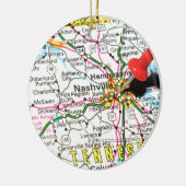 Nashville, Tennessee Keramisch Ornament (Links)