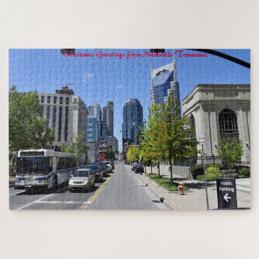 Nashville Tennessee. Kerstgroeten Legpuzzel (Horizontaal)