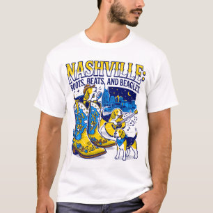 Nashville Tennessee Laarzen Beats en Beagles T-shirt
