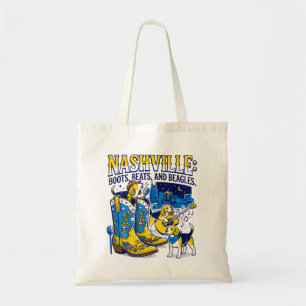 Nashville Tennessee Laarzen Beats en Beagles Tote Bag