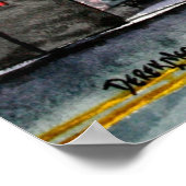 nashville tennessee land muziekhoofdkunst poster (Hoek)