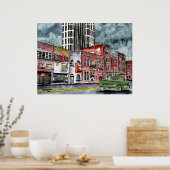 nashville tennessee land muziekhoofdkunst poster (Keuken)
