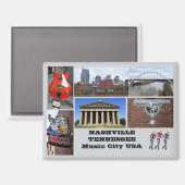 Nashville Tennessee Magneet (Voorkant / Achterkant)