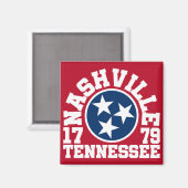 Nashville,Tennessee Magneet (Voorkant / Achterkant)