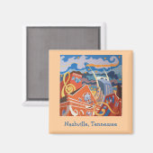 Nashville, Tennessee magnet (Voorkant / Achterkant)