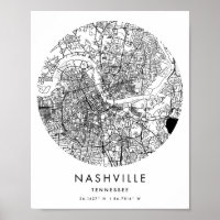 Nashville Tennessee Minimal Modern Circle Street M