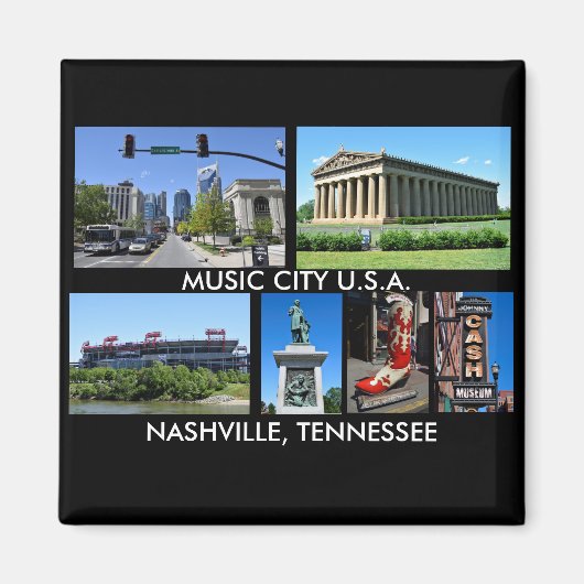 Nashville Tennessee Music City USA Magneet (Voorkant)