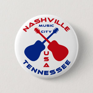 Nashville, Tennessee Music City USA Ronde Button 5,7 Cm