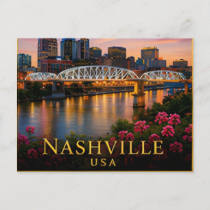 Nashville Tennessee Music City & Zuidelijke Erfgoe Briefkaart