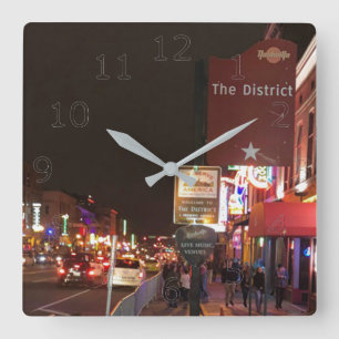 Nashville Tennessee Music Row Downtown Vierkante Klok