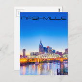 Nashville Tennessee nachtskyline Briefkaart (Voorkant / Achterkant)