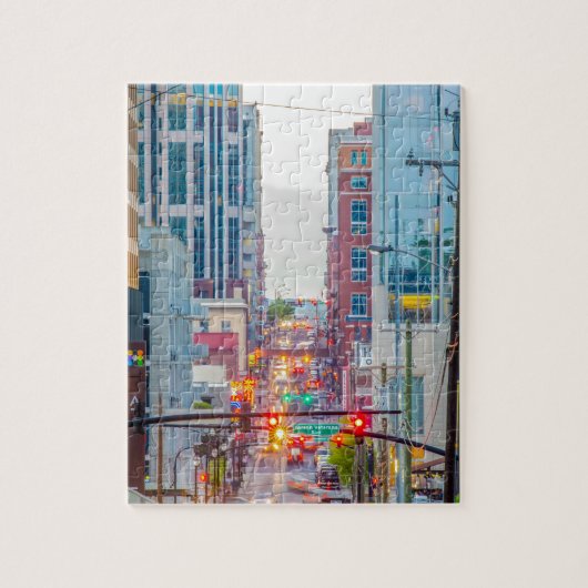 Nashville Tennessee nachtskyline Legpuzzel (Verticaal)