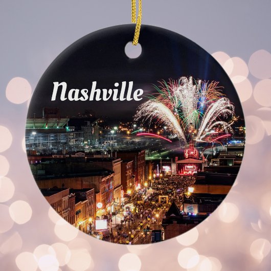 Nashville Tennessee Nightlife Foto Keramisch Ornament