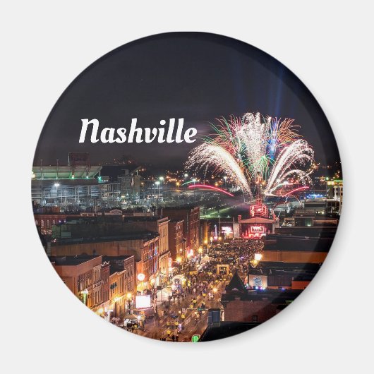 Nashville Tennessee Nightlife Foto Magneet (Voorkant)
