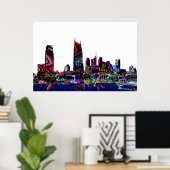 Nashville, Tennessee op graffiti Poster (Thuiskantoor)