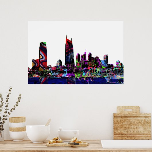 Nashville, Tennessee op graffiti Poster (Keuken)