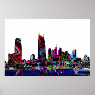 Nashville, Tennessee op graffiti Poster