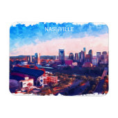 Nashville Tennessee Panorama Uitzicht Magneet (Horizontaal)