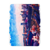 Nashville Tennessee Panorama Uitzicht Magneet (Verticaal)