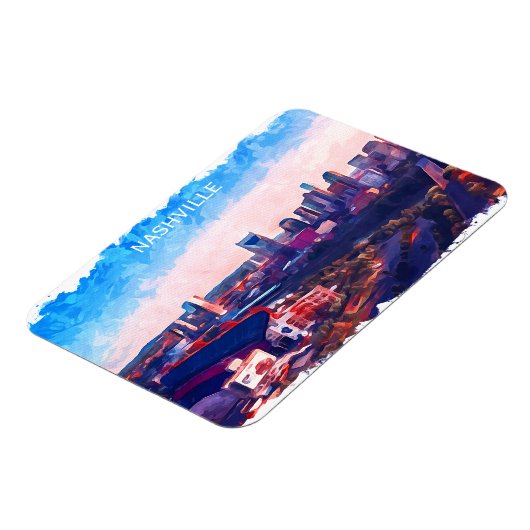 Nashville Tennessee Panorama Uitzicht Magneet (Linkerzijde)