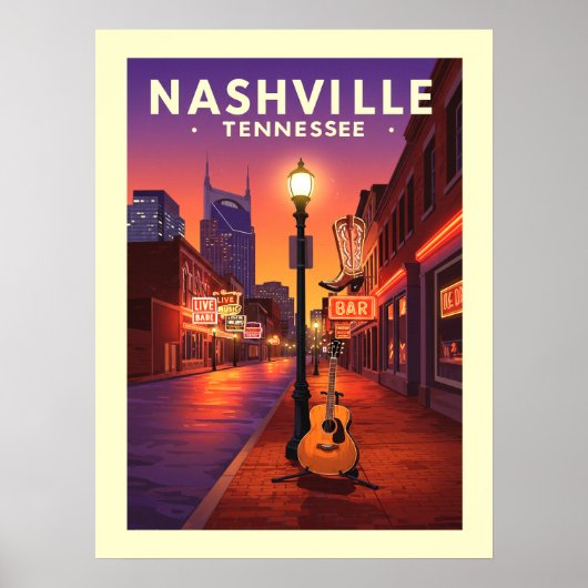  Nashville, Tennessee Poster (Voorkant)