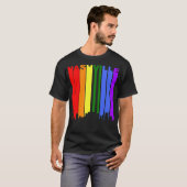Nashville Tennessee Rainbow LGBT Gay Pride elephan T-shirt (Voorkant volledig)