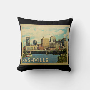 Nashville Tennessee Reisreclame Vintage Kussen