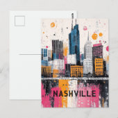 Nashville Tennessee Reizen Briefkaart (Voorkant / Achterkant)