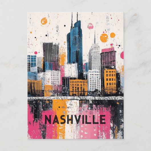 Nashville Tennessee Reizen Briefkaart (Voorkant)