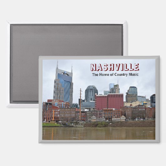 Nashville Tennessee Riverfront Magneet (Voorkant / Achterkant)