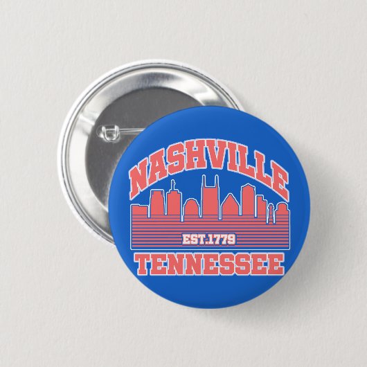 Nashville,Tennessee Ronde Button 5,7 Cm (Voorkant /achterkant)