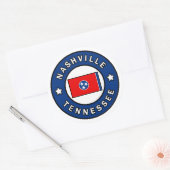Nashville Tennessee Ronde Sticker (Envelop)