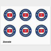 Nashville Tennessee Ronde Sticker (Vel)