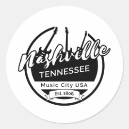 Nashville Tennessee Ronde Sticker