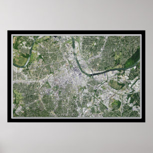 Nashville Tennessee Satellite Poster Map