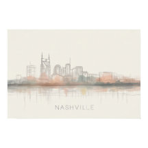 Nashville Tennessee Silhouette Abstracte Kunst