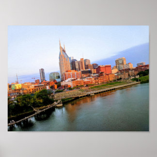 Nashville, Tennessee Skyline #1 Poster