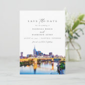 NASHVILLE Tennessee Skyline Bewaar de datum Kaart (Staand voorkant)