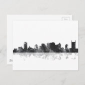NASHVILLE, TENNESSEE SKYLINE BRIEFKAART (Voorkant / Achterkant)