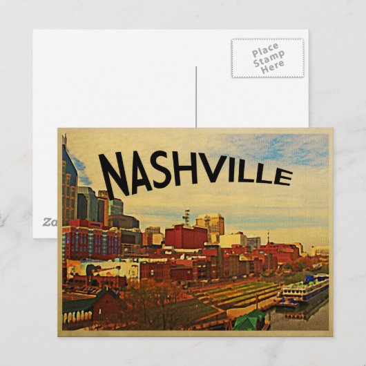 Nashville Tennessee Skyline Briefkaart (Voorkant / Achterkant)