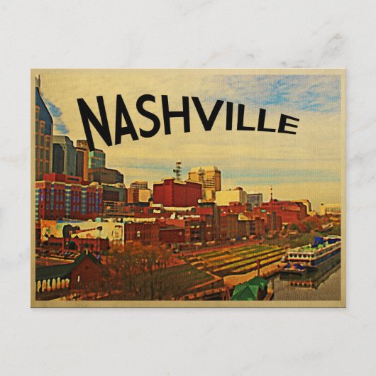 Nashville Tennessee Skyline Briefkaart (Voorkant)