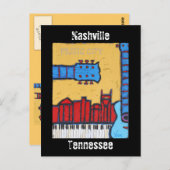 Nashville, Tennessee skyline briefkaart (Voorkant / Achterkant)