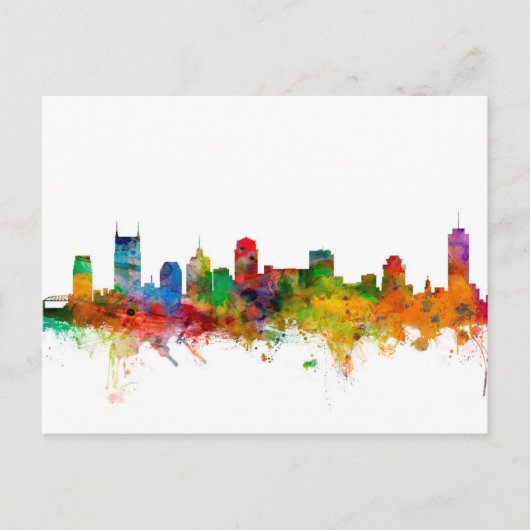 Nashville Tennessee Skyline Briefkaart (Voorkant)