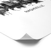 Nashville Tennessee Skyline BW Poster (Hoek)