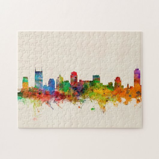Nashville Tennessee Skyline Cityscape Legpuzzel (Horizontaal)
