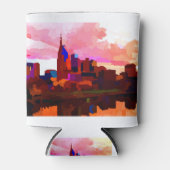 Nashville Tennessee Skyline door Jon Baran Blikjeskoeler (Voorkant)