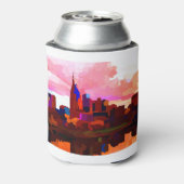 Nashville Tennessee Skyline door Jon Baran Blikjeskoeler (Blikje Achterkant)