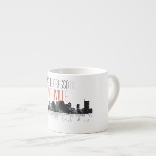 NASHVILLE, TENNESSEE SKYLINE ESPRESSO KOP (Voorkant rechts)
